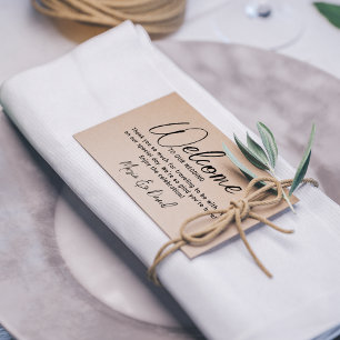 Einfache Hochzeit Willkommen Danke Gummistempel