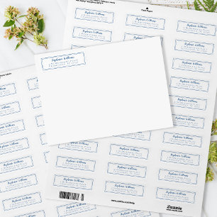Einfache Hochzeiten UAWG Rücksendeadresse Blue Whi