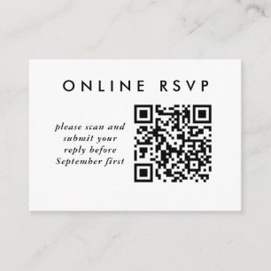 Einfache HochzeitQR Code Online-UAWG Begleitkarte