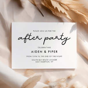 Einfache Hochzeits- Afterparty Einladung