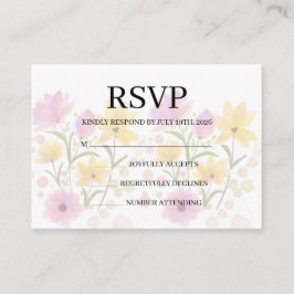 Einfache Hochzeits-RSVP-Beilagekarte Begleitkarte