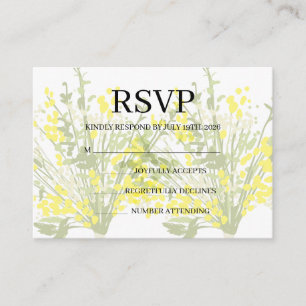 Einfache Hochzeits-RSVP-Beilagekarte Begleitkarte