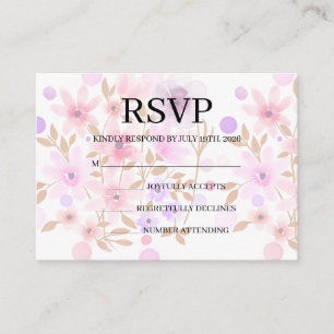 Einfache Hochzeits-RSVP-Beilagekarte Begleitkarte