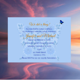 Einfache Hochzeitsanzeige für eine heimliche Hochz Einladung