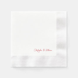 Einfache Hochzeitscocktail Napkins Serviette
