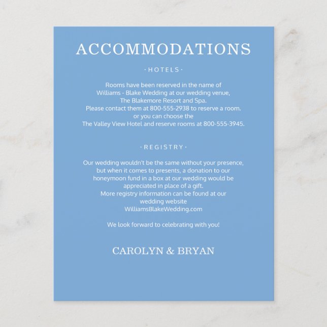 Einfache Hochzeitsdetails Flyer (Vorne)