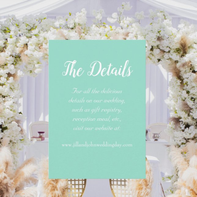 Einfache Hochzeitsdetails im maritimen Stil Begleitkarte (In Situ Wedding)