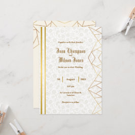 Einfache Hochzeitseinladung Einladung