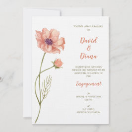 Einfache Hochzeitseinladung Einladung