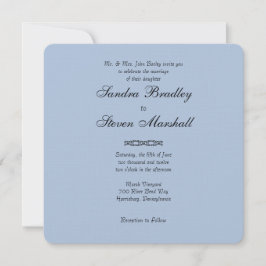 Einfache Hochzeitseinladungen für Light Steel Blue Einladung