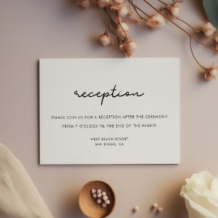 Einfache Hochzeitsempfangskarte Einladung