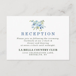 Einfache Hochzeitsempfehlung für leichte blaue Mar Begleitkarte