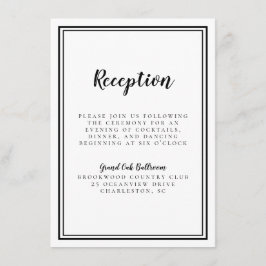 Einfache Hochzeitsempfehlung Gerahmt Begleitkarte