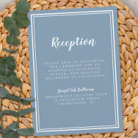 Einfache Hochzeitsempfehlung Gerahmt blau