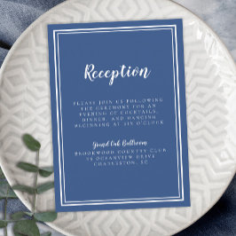 Einfache Hochzeitsempfehlung klassischer, weißer R Begleitkarte