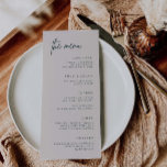 Einfache Hochzeitsempfehlung Party Förmliches Aben Menükarte<br><div class="desc">Unsere Menükarte bietet eine einfache Schriftzeichen - ideal,  um Ihre Gäste bei Ihrer Hochzeit oder Veranstaltung über ihre Speisen zu informieren. Dieser Artikel ist Teil unserer Hochzeitssuite H100,  bitte kaufen Sie unseren Shop für passende Produkte.</div>