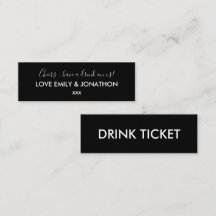 Einfache Hochzeitsempfehlung Weißer Schwarzer Drin