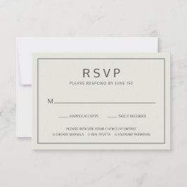 Einfache Hochzeitsfeier an der Grenze RSVP Karte