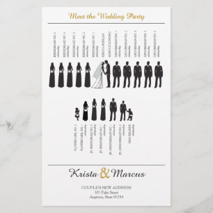 Einfache Hochzeitsfeier für Silhouetten