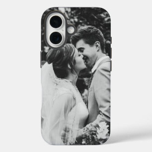 Einfache Hochzeitsfoto Neuvermählte Paar iPhone 16 Hülle