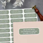 Einfache Hochzeitsgäste wenden sich an 27 Empfänge Aufkleber<br><div class="desc">Diese leicht anpassbaren Gästebuchlabels sind perfekt für Ihre moderne,  minimalistische Hochzeitsarbeit geeignet. Diese Aufkleber können für Dankeschön-Notizen,  rett-the-date,  Einladungen und vieles mehr verwendet werden. Auf jedem der 27 Labels kann ein anderer Name und eine andere Adresse in einem in Olivgrau gehaltenen zeitgenössischen Hintergrund gedruckt werden</div>