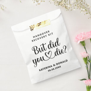 Einfache Hochzeitshangover-Erholung Geschenktütchen