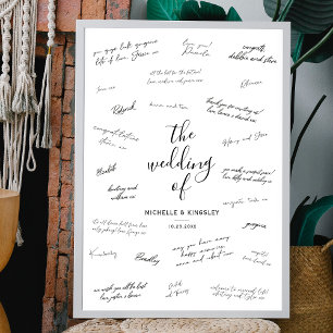 Einfache Hochzeitsignatur Poster