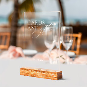 Einfache Hochzeitskarten und Geschenke Akryllische Acrylschild