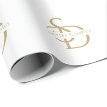 Einfache Hochzeitsmonogramm Personalisiert mit Nam