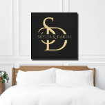 Einfache Hochzeitsmonogramm Personalisiert mit Nam Leinwanddruck<br><div class="desc">Erstellen Sie eine bleibende Erinnerung an die Liebe mit unserem Black and Gold Simple Wedding Monogramm Personalisiert mit Name Canvas Print. Diese wunderschön gestaltete Wandkunst zeichnet sich durch ein individuelles Monogramm mit Initialen und Namen aus und ist somit ein personalisiertes Geschenk für Paare, die ihre Hochzeit, Verlobung oder sogar ihre...</div>