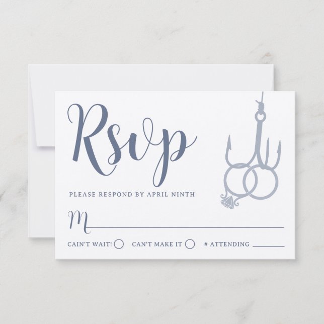 Einfache Hochzeitsramme RSVP Card Kraft Karte (Vorderseite)