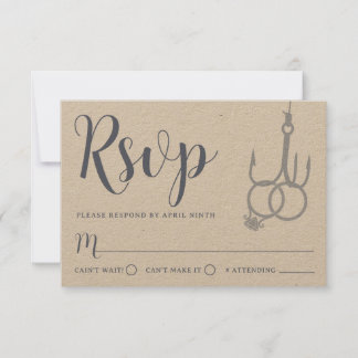 Einfache Hochzeitsramme RSVP Card Kraft Karte