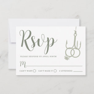 Einfache Hochzeitsramme RSVP Card Sage Karte