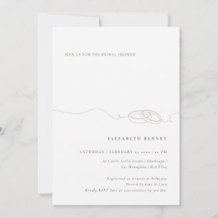 Einfache Hochzeitsraten Rosa Brautparty Einladung