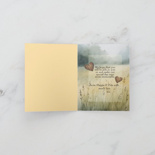 Einfache Hochzeitsreise mit dem Landherz Ankündigung (Innenseite)