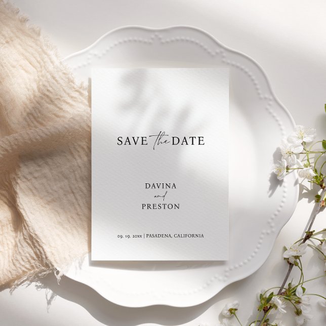 Einfache Hochzeitsschrift Modernes Foto Save the D Date (Von Creator hochgeladen)