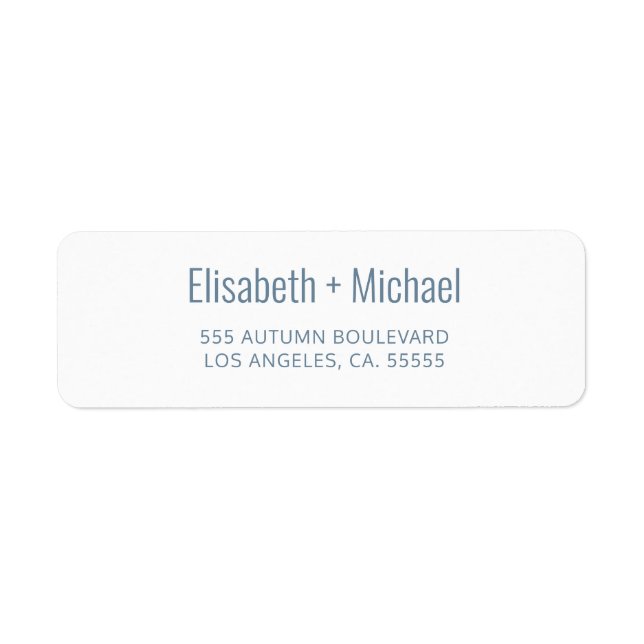 Einfache Hochzeitsskripte-Rücksendeadresse (Vorne)