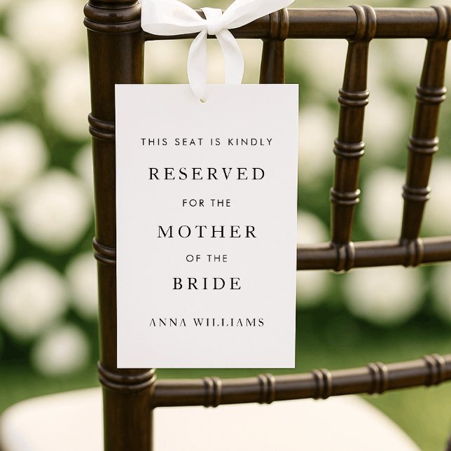 Einfache Hochzeitsstuhlmarke, Sitzmarke, Einladung (Von Creator hochgeladen)