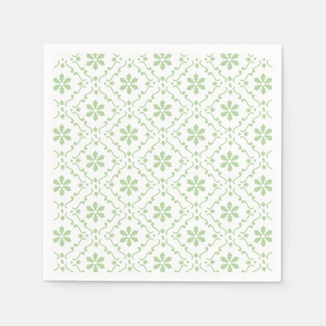 Einfache Holiday Snowflake Muster Klasse Serviette (Vorderseite)