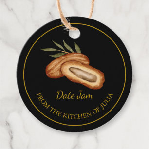 Einfache Homemade Date Jam Hang Tag l Black Geschenkanhänger