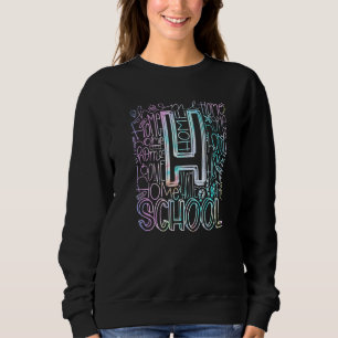 Einfache Homeschool-Typografie für Mama Papa Kind Sweatshirt