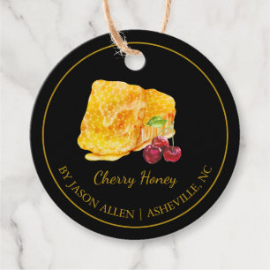Einfache Honeycomb Cherry infused Honey Hang Tag Geschenkanhänger