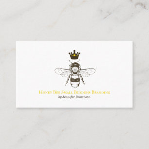 Einfache Honeycomb Crown Queen Bee Visitenkarte