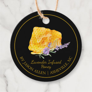 Einfache Honeycomb Lavender Infused Honey Hang Tag Geschenkanhänger