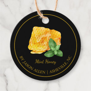 Einfache Honigwabenminze infused Honey Hang Tag Geschenkanhänger