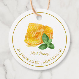 Einfache Honigwabenminze infused Honey Hang Tag Geschenkanhänger