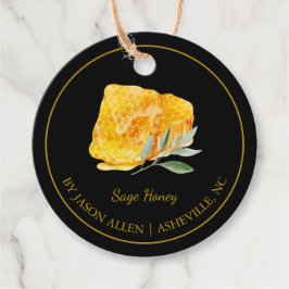 Einfache Honigwabensage mit Honey Hang Tag Geschenkanhänger