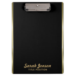 Einfache horizontale Streifen aus Gold Klemmbrett