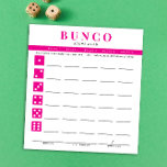 Einfache Hot-Pink- und White-Bunco-Punktkarte Notizblock<br><div class="desc">Entferne so viele Punktkarten wie nötig von diesem Notizblock und schlüpfe dein Bunco-Spiel mit diesen, bereit zu gehen und leicht zu benutzen, Abreißen von Punkteblättern und jeder Spieler kann leicht behalten, die Spur seiner Gewinne und Verluste, sowie das Sammeln von buncos und kleinen buncos für bis zu fünf Runden. Hübsche...</div>