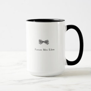 Einfache Hübsche Bow Future Frau Brautparty Gift Tasse